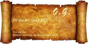 Oravan Gujdó névjegykártya